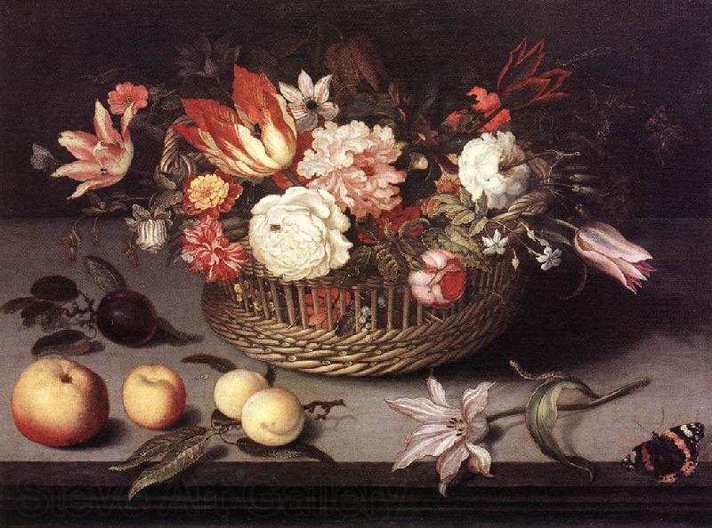 BOSSCHAERT, Johannes Basket of Flowers gh Germany oil painting art